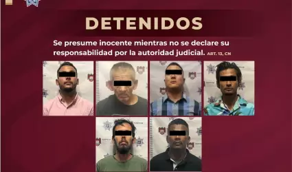 Seis personas detenidas