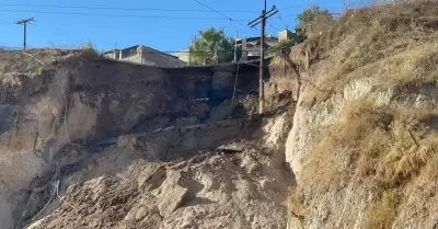 Reportan socavn en avenida El Cortez de la colonia Snchez Taboada