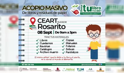Campa�a "Dona Tu Libro Viejo" para el reciclaje y promoci�n a la lectura
