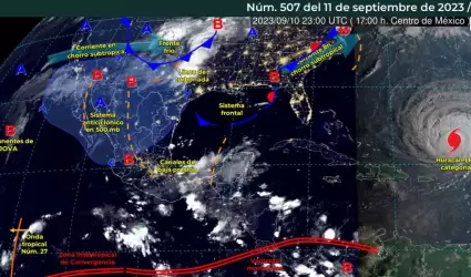 Sistemas meteorolgicos del 11 de septiembre de 2023