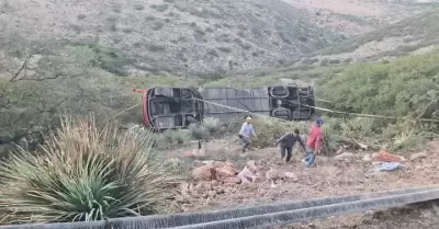 Accidente de autobs en San Luis Potos