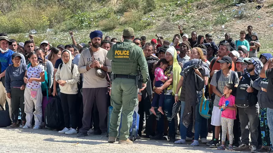 Campamento migrante