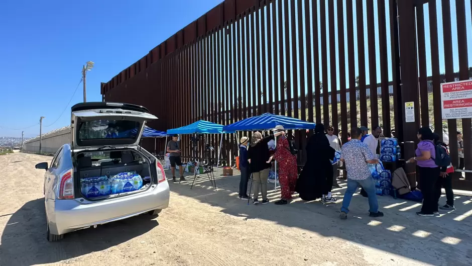 Campamento migrante