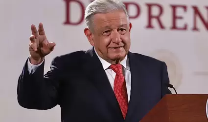 Andrs Manuel Lpez Obrador durante la conferencia matutina.