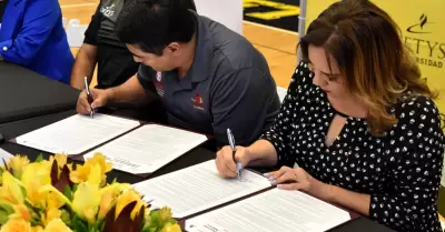 Firman Cetys e INDEBC un convenio en favor del deporte estudiantil