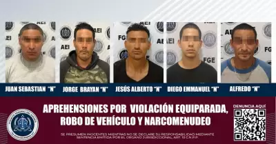 Aprehende fiscal�a a cinco pr�fugos de la justicia