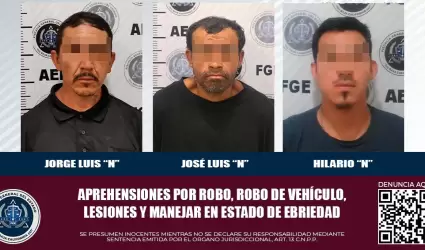 3 sujetos con orden de aprehensin