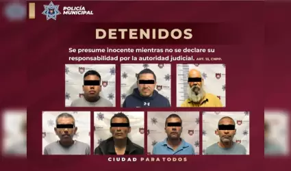 Polica Municipal realizaron diversas detenciones