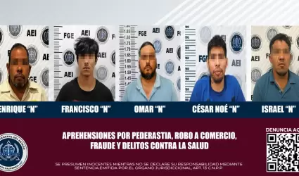 5 prfugos de la justicia con orden de aprehensin