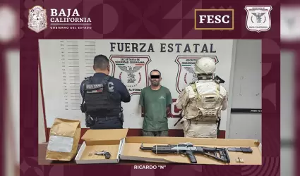 Detenido con armas y droga