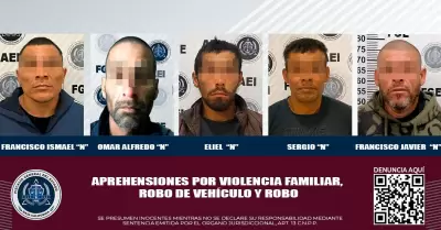 5 hombres con orden de aprehensin