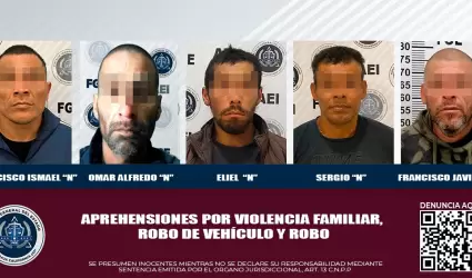 5 hombres con orden de aprehensin