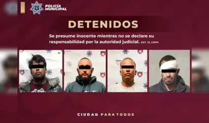 4 personas detenidas por portacin de arma