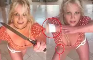 Britney Spears aparece vendada y con heridas, tras grabar video con cuchillos