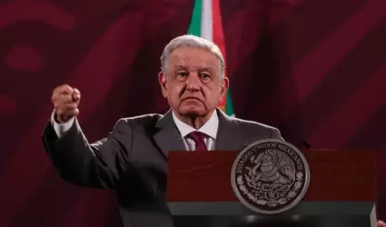 El presidente Andrs Manuel Lpez Obrador durante la conferencia matutina desde 