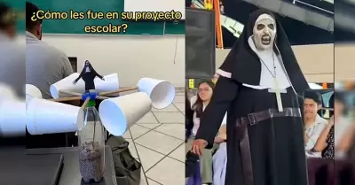 Alumnos se basan en la "Monja viral" para hacer su proyecto escolar