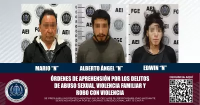 Cumplimentan rdenes de aprehensin por abuso sexual, violencia familiar y robo 