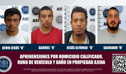 4 sujetos arrestados