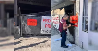 Clausuran construccin en Lomas de Agua Caliente; Ayuntamiento cumple con suspen