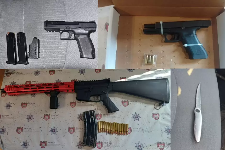 Armas decomisadas y varios detenidos