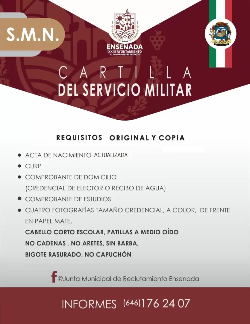 cartilla del Servicio Militar Nacional