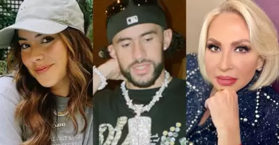 Bad Bunny, Gabriela Berlingeri y Laura Bozzo.