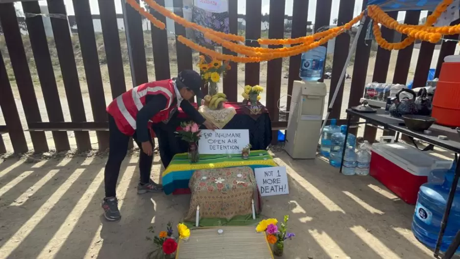 Muerte de migrante en campamento de la frontera