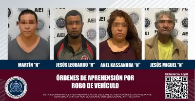 4 detenidos por delito de robo de vehculo