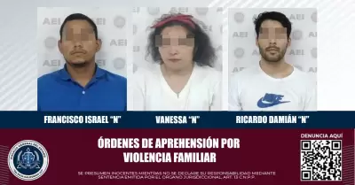 3 personas por violencia familiar