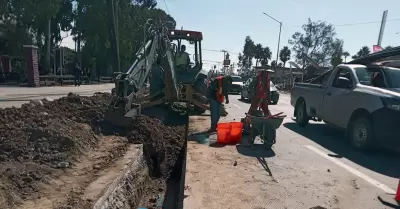 Rehabilitacin de red de agua potable en calle Sebastin Vizcano de Otay