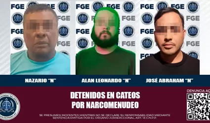 Detenidos por Narcomenudeo