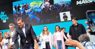 Sergio Massa, ganador de la primera vuelta electoral en Argentina