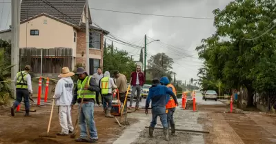 Trabajos de reposicin de alcantarillado sanitario en la colonia Benito Jurez