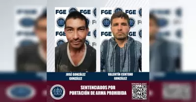 Sujetos detenidos por portacin de arma prohibida