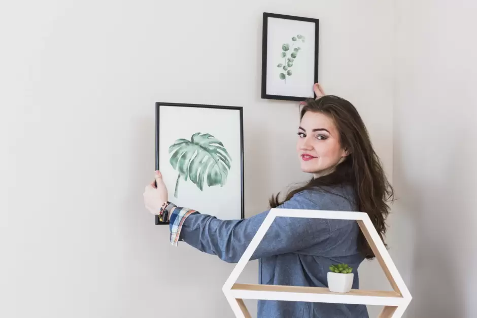 Decoracin de pared con cuadros