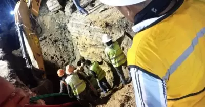 Colapso de zanja en obras del Tren Maya