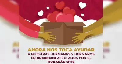 Campaa de donacin para apoyar a familias de Guerrero tras huracn "Otis"