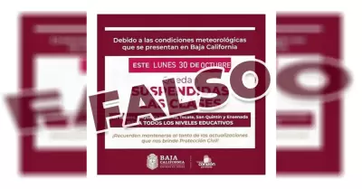 Difunden anuncio falso de suspensi�n de clases en BC