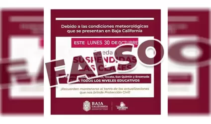 Difunden anuncio falso de suspensi�n de clases en BC