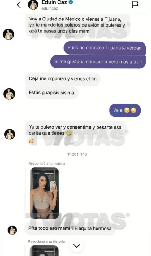 Conversacion entre Eduin Caz y una mujer trans.