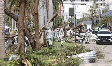 Elementos de la Guardia Nacional en Acapulco