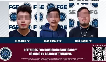 Capturan a tres hombres relacionados con hechos violentos registrados en Tecate