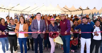 Obra de pavimentacin en Ejido Mariano Matamoros