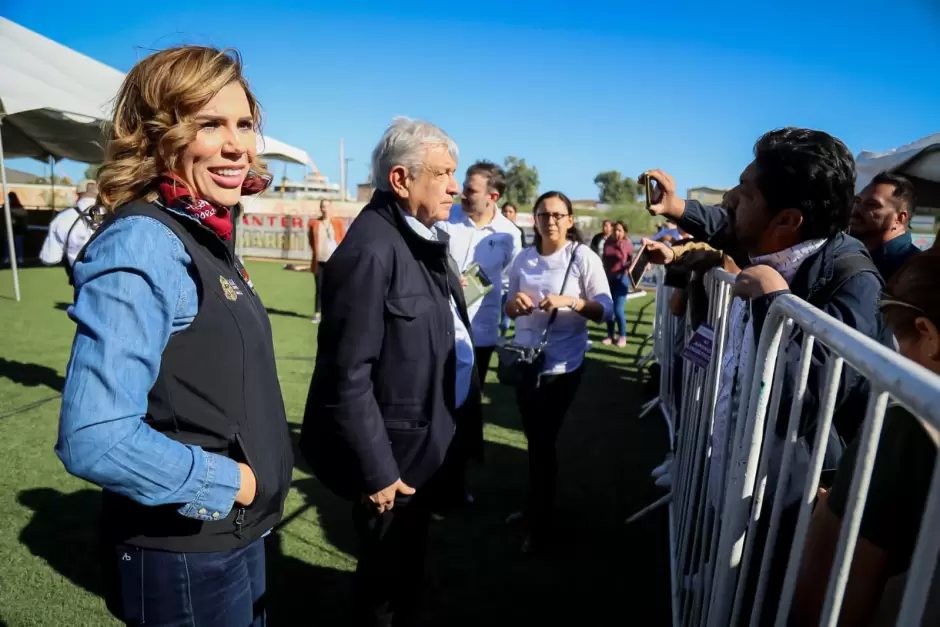 Presentan AMLO y Marina del Pilar programas de apoyo a San Felipe