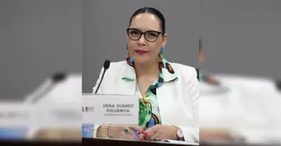 La consejera electoral y presidenta de la Comisión, Vera Juárez Figuero