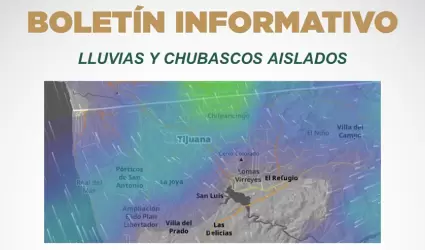 Advierten lluvias fuertes para Tijuana a partir de este mircoles