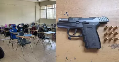 Arma de fuego en Plantel escolar