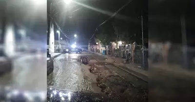 Deslave en Colonia Loma Alta de Tecate tras fuertes lluvias