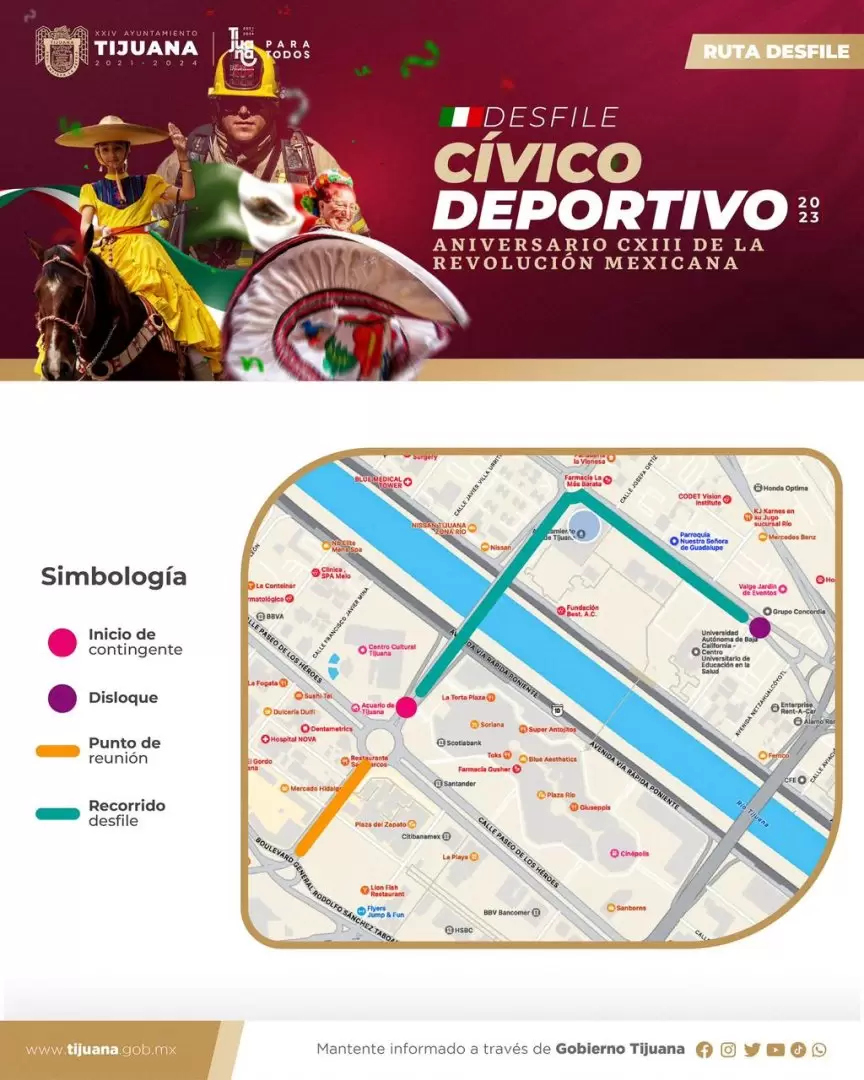 Ayuntamiento de Tijuana invita a los tijuanenses al desfile c�vico deportivo el pr�ximo 20 de noviembre