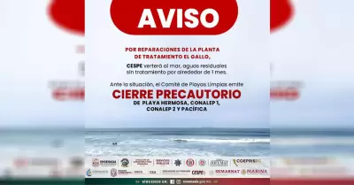 Inicia hoy el cierre precautorio de playas en Ensenada por m�s de 1 mes